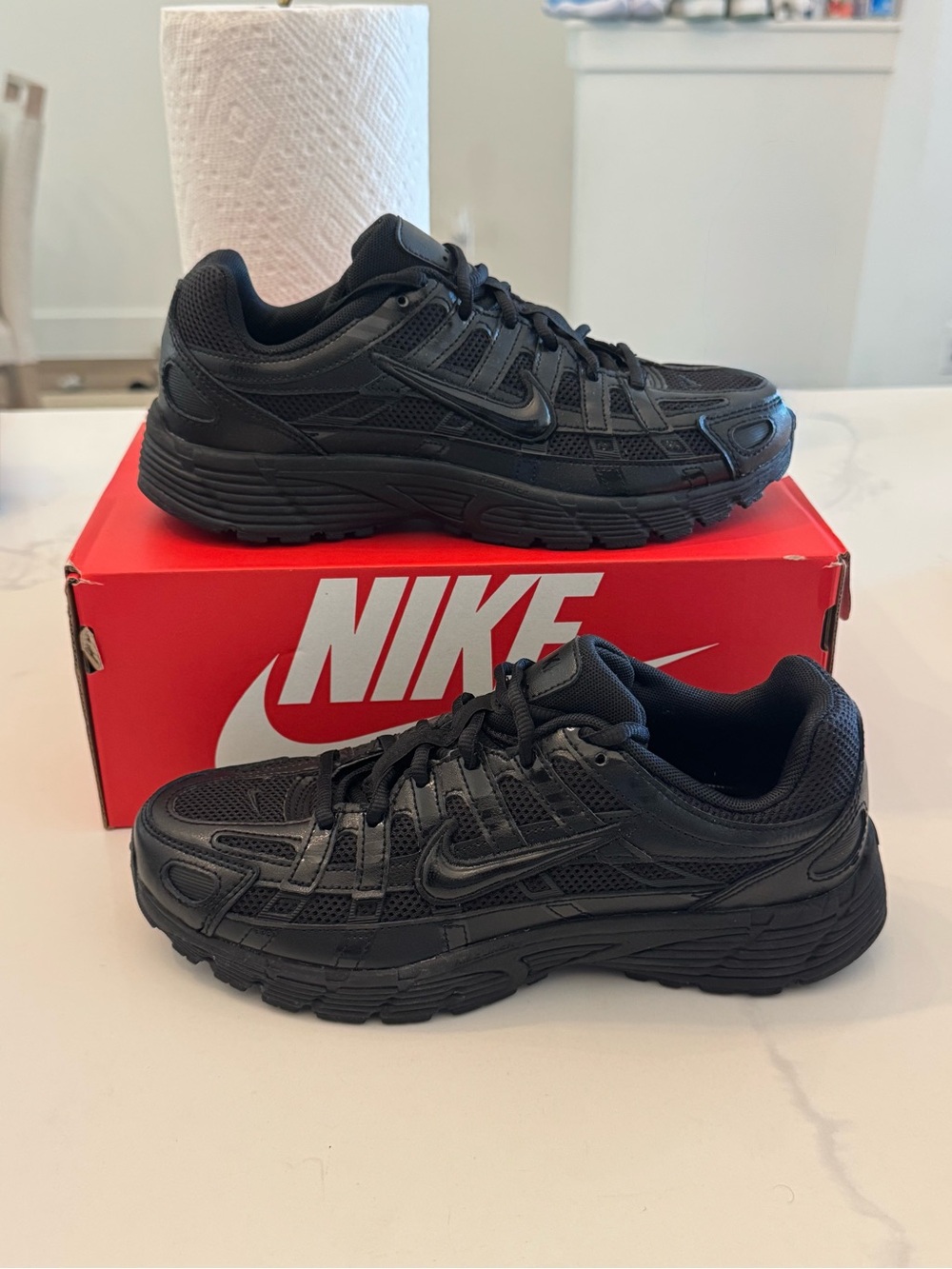 Nike P-6000 Triple Black Sneakers Size 6Y / Women’s 7.5 NEW